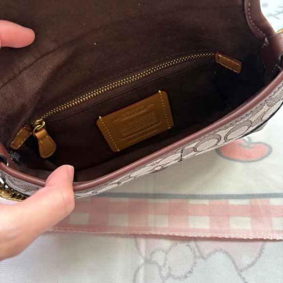 Coach Monogram Pea-Shaped Underarm Bag - Picture 7 of 8